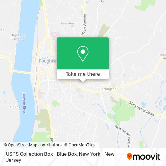 Mapa de USPS Collection Box - Blue Box