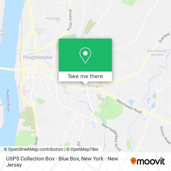 Mapa de USPS Collection Box - Blue Box