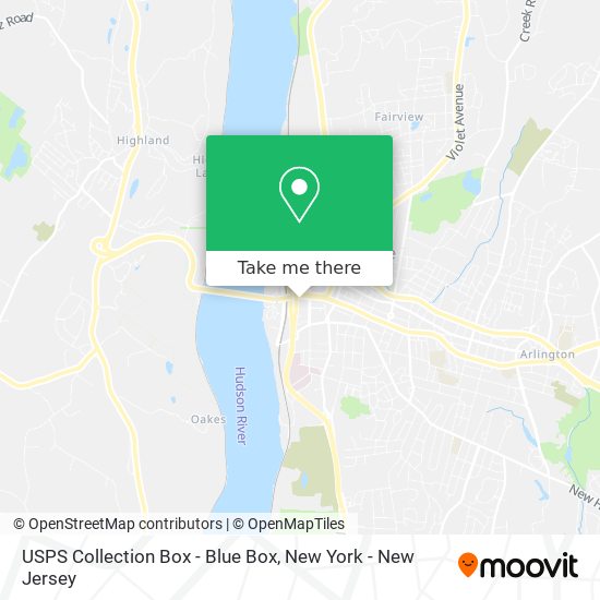 Mapa de USPS Collection Box - Blue Box