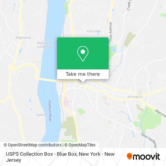 Mapa de USPS Collection Box - Blue Box