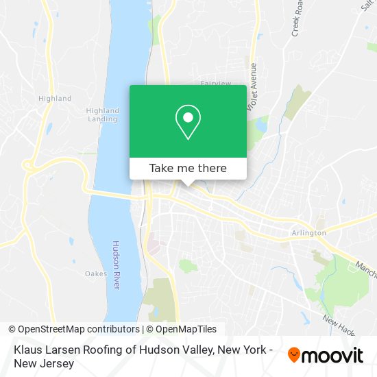 Klaus Larsen Roofing of Hudson Valley map