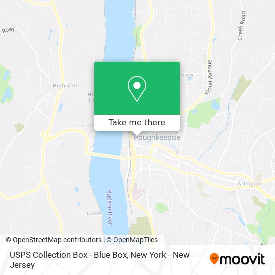 Mapa de USPS Collection Box - Blue Box