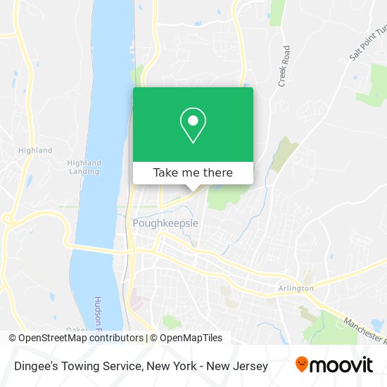 Dingee's Towing Service map
