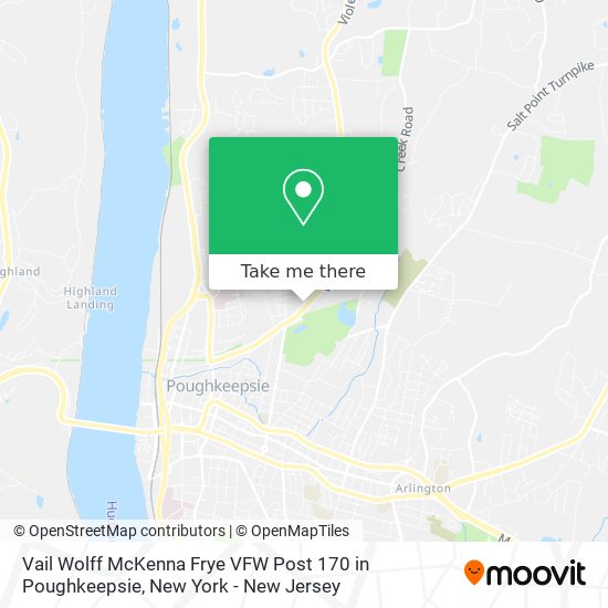 Vail Wolff McKenna Frye VFW Post 170 in Poughkeepsie map