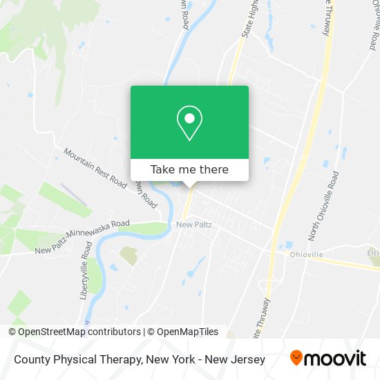 County Physical Therapy map