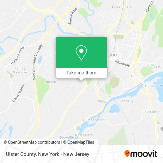 Mapa de Ulster County
