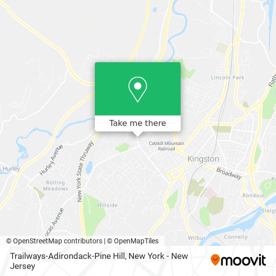 Trailways-Adirondack-Pine Hill map