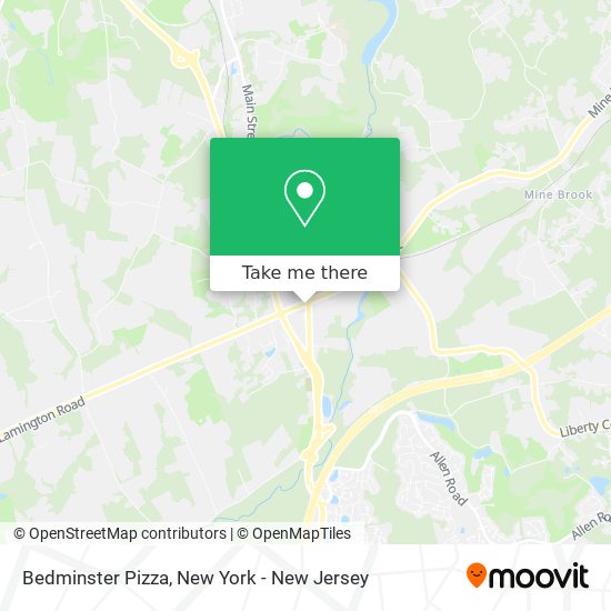 Bedminster Pizza map