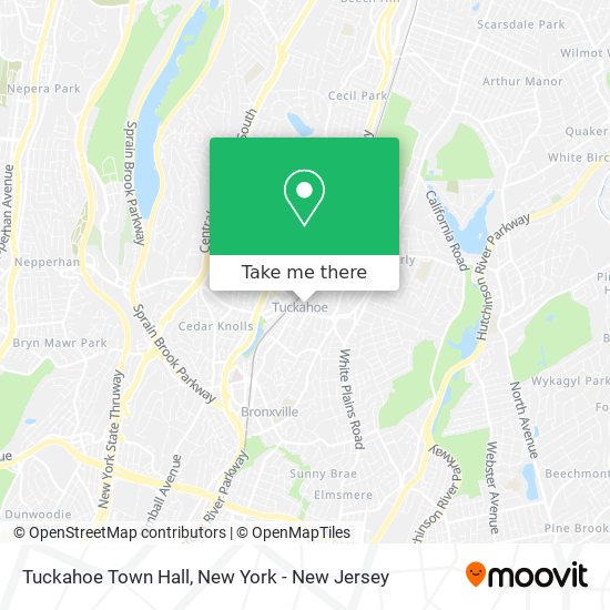 Tuckahoe Town Hall map