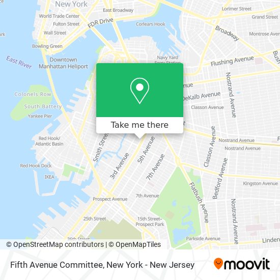 Fifth Avenue Committee map