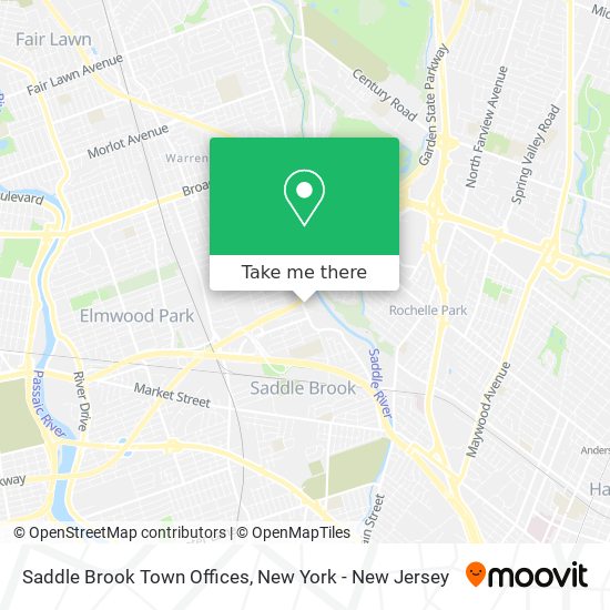 Saddle Brook Town Offices map