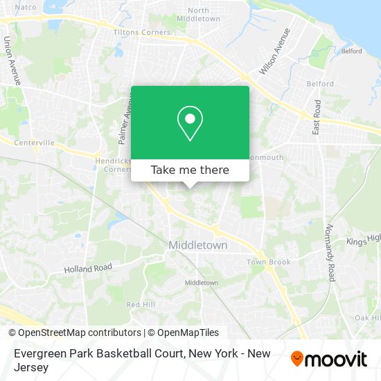 Evergreen Park Basketball Court map