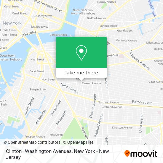Clinton–Washington Avenues map