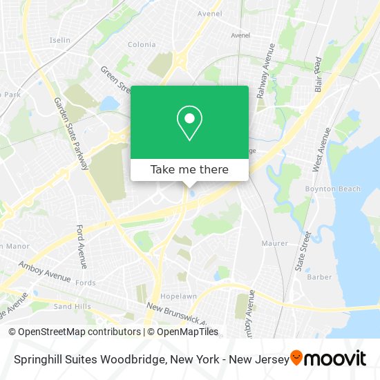 Springhill Suites Woodbridge map