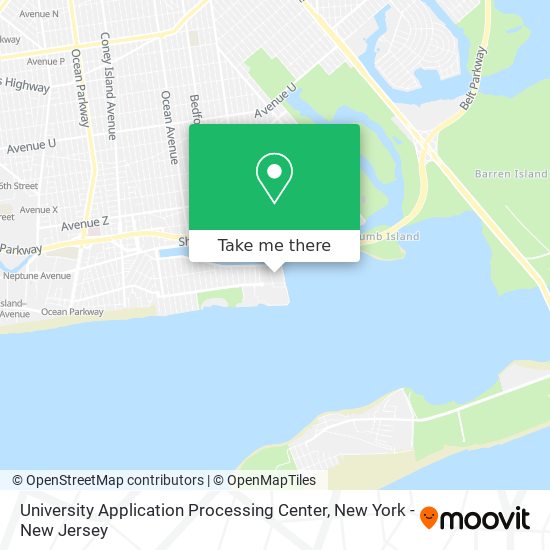 University Application Processing Center map