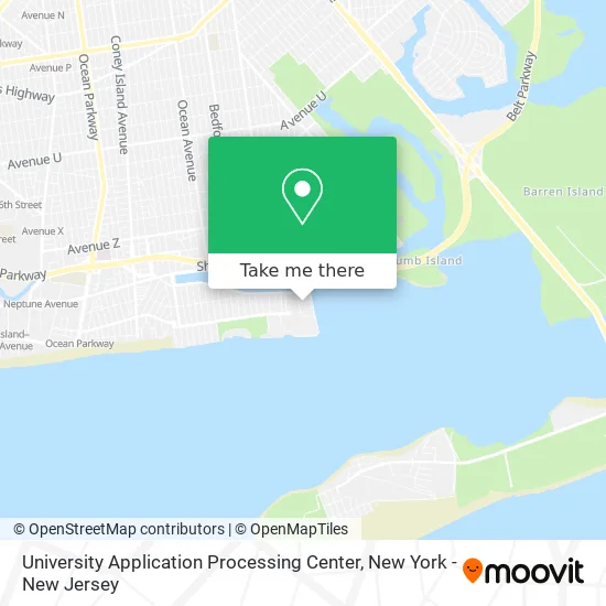 Mapa de University Application Processing Center