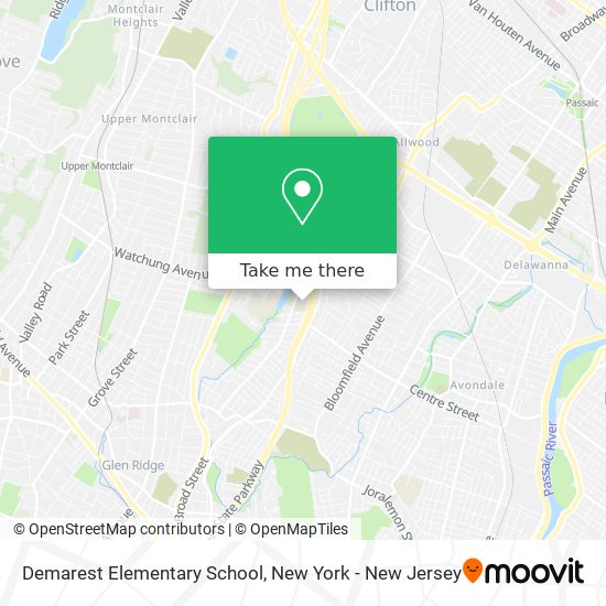 Demarest Elementary School map