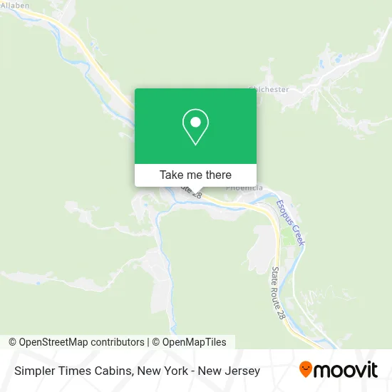 Simpler Times Cabins map
