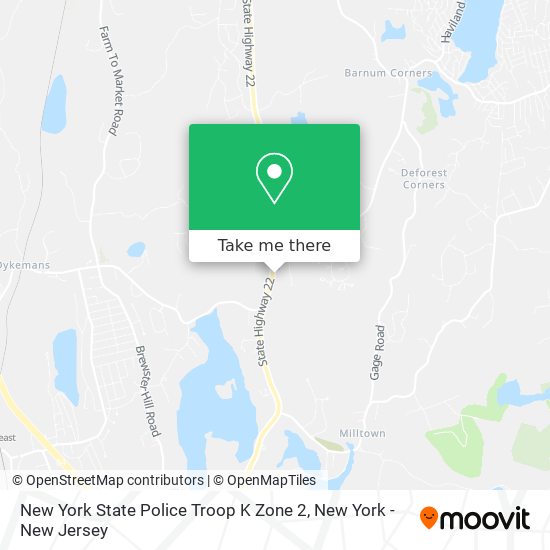 New York State Police Troop K Zone 2 map