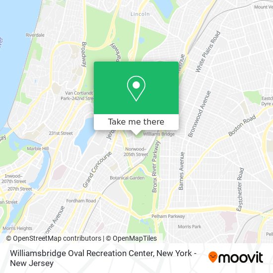 Mapa de Williamsbridge Oval Recreation Center