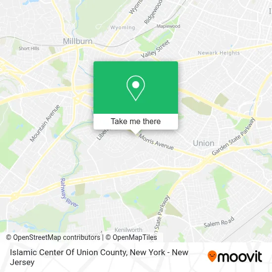 Islamic Center Of Union County map