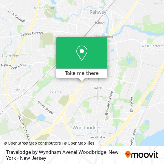 Travelodge by Wyndham Avenel Woodbridge map