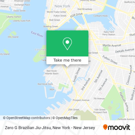 Mapa de Zero G Brazilian Jiu-Jitsu