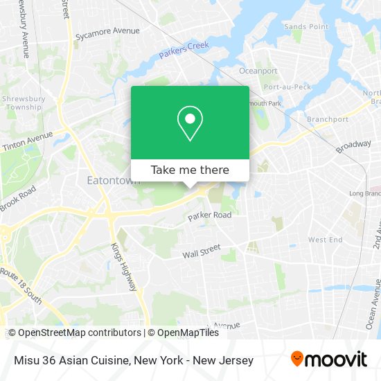 Misu 36 Asian Cuisine map