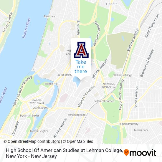 High School Of American Studies at Lehman College map