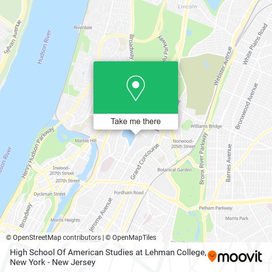 High School Of American Studies at Lehman College map