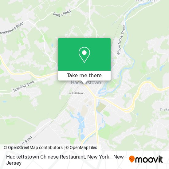 Mapa de Hackettstown Chinese Restaurant