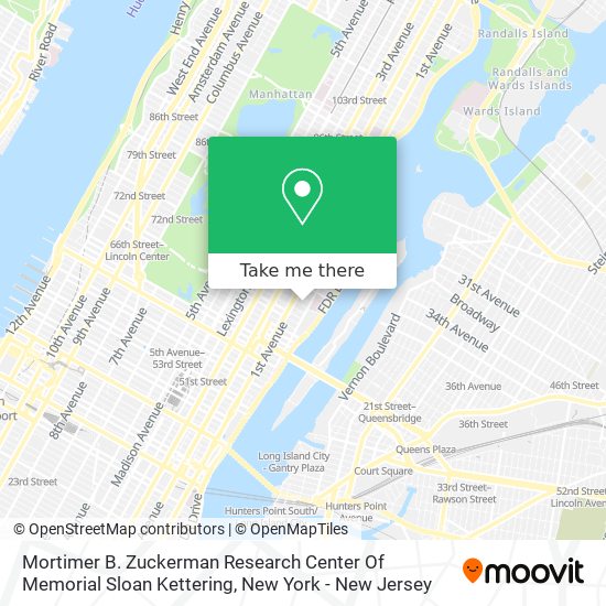 Mapa de Mortimer B. Zuckerman Research Center Of Memorial Sloan Kettering