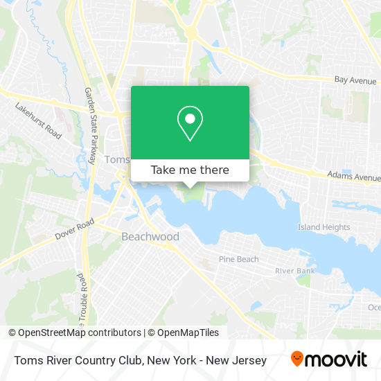 Toms River Country Club map