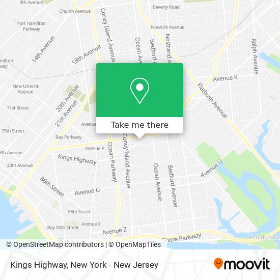 Kings Highway map