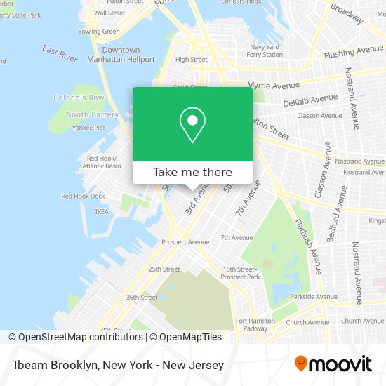 Ibeam Brooklyn map