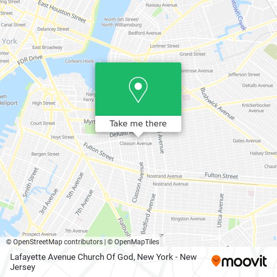 Lafayette Avenue Church Of God map