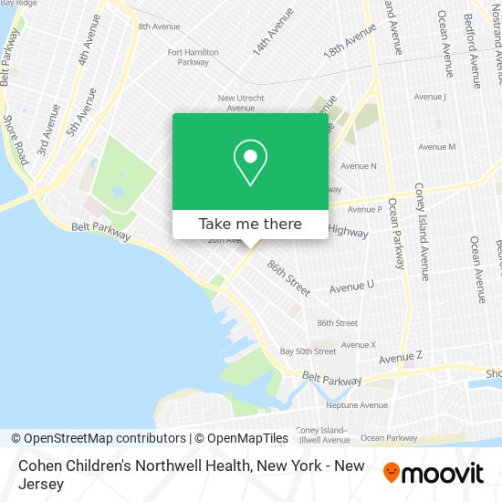 Mapa de Cohen Children's Northwell Health
