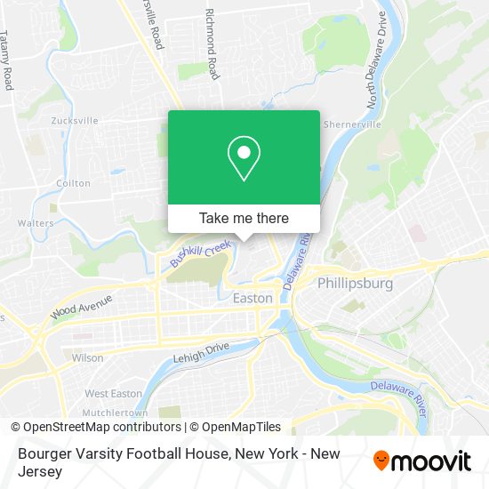 Mapa de Bourger Varsity Football House