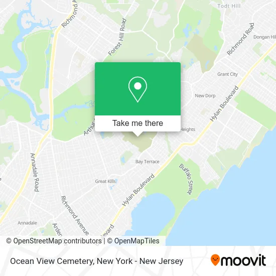 Ocean View Cemetery map