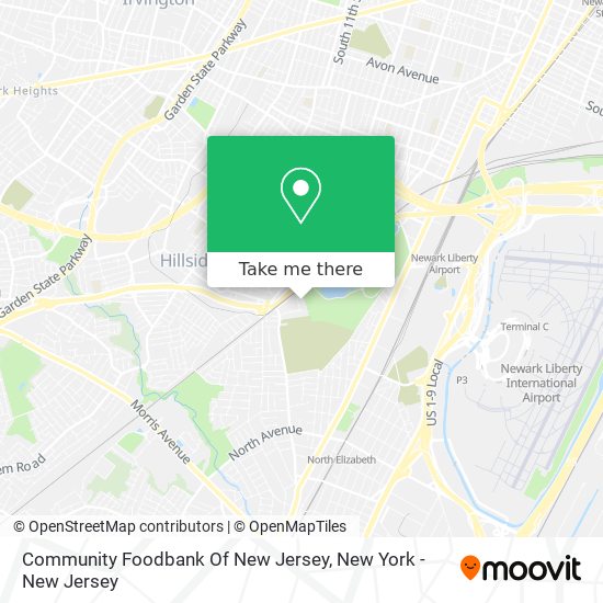 Community Foodbank Of New Jersey map