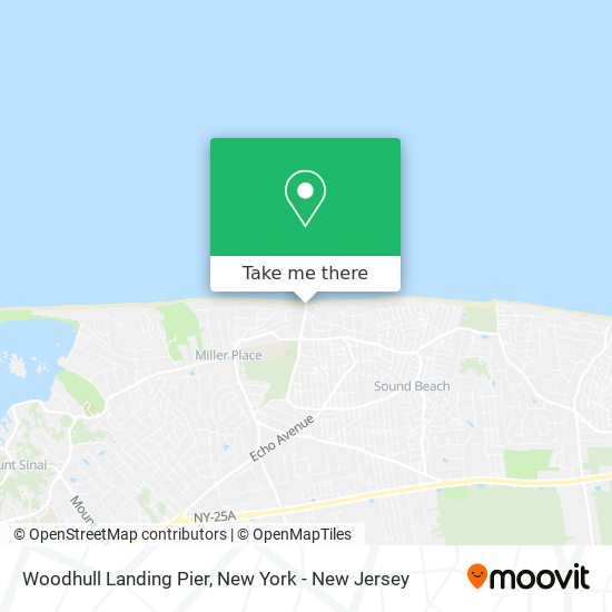 Woodhull Landing Pier map