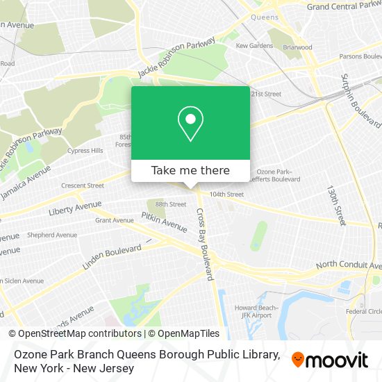 Ozone Park Branch Queens Borough Public Library map