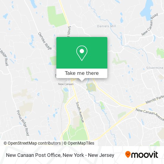 New Canaan Post Office map