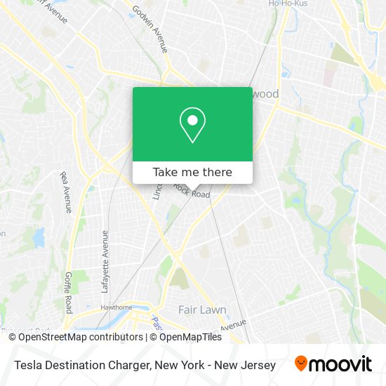 Tesla Destination Charger map