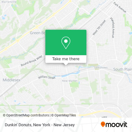 Dunkin' Donuts map