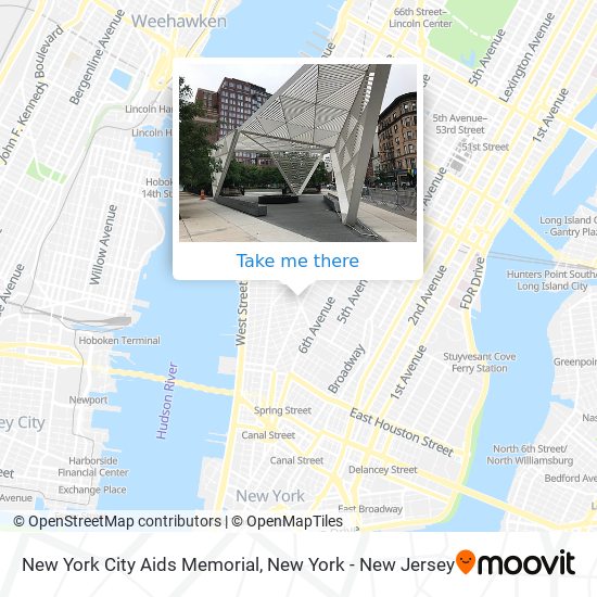 Mapa de New York City Aids Memorial