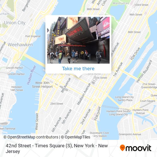 Mapa de 42nd Street - Times Square