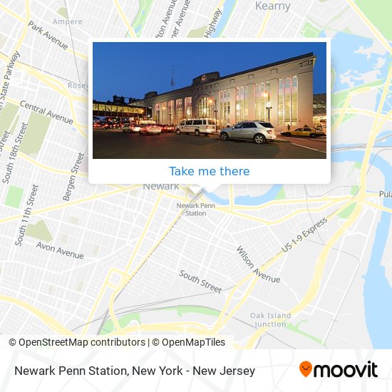 Newark Penn Station map