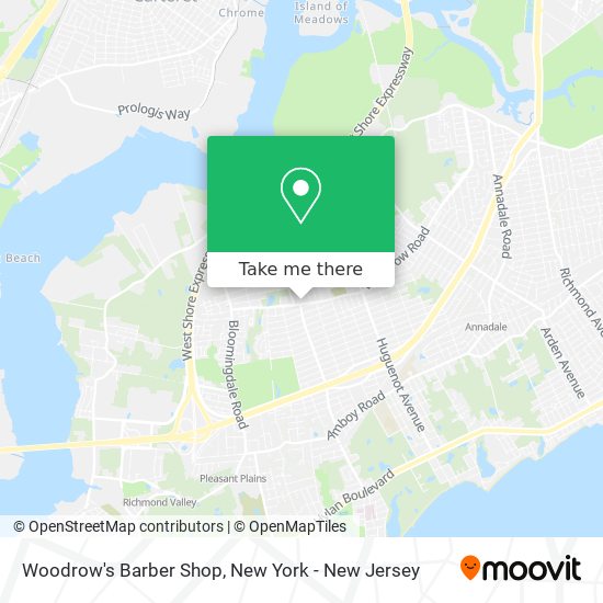 Woodrow's Barber Shop map