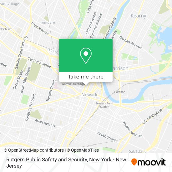 Mapa de Rutgers Public Safety and Security